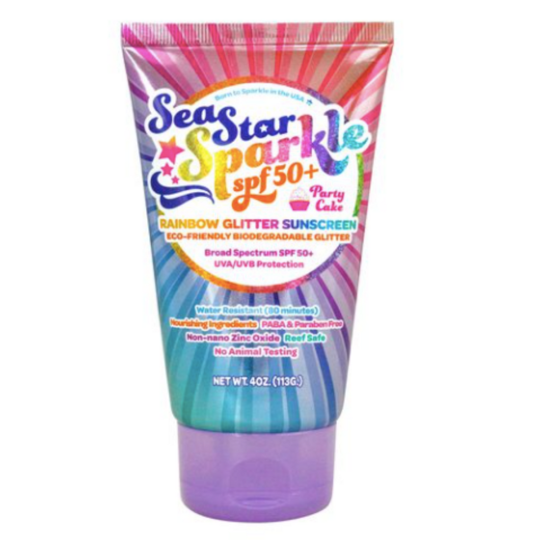 Sea Star Sparkle Party Cake Bio SPF 50+ Glitter Sunscreen
