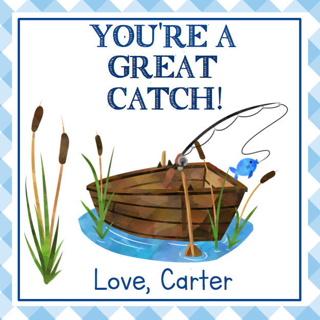 You're a Catch Valentine Tags