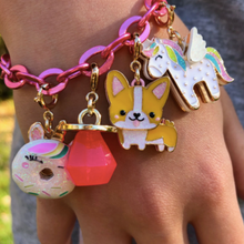 Load image into Gallery viewer, Gold Unicorn Donut Charm