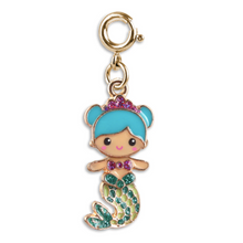 Load image into Gallery viewer, Gold Swivel Mermaid Charm