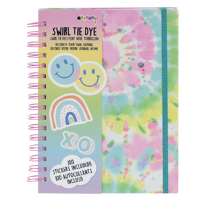 Swirl Tie Dye Journal with Stickers